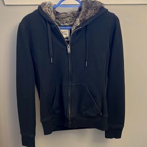 TNA fur lined hoodie